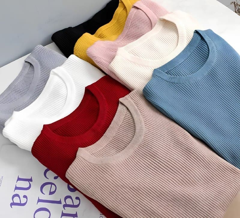 Kit 4 Camisetas Caneladas Ribana Premium
